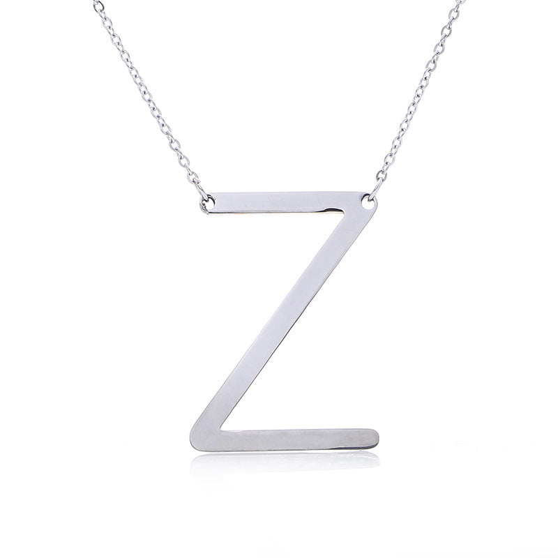 Rose Gold Plated Initial Letter Pendant Necklace