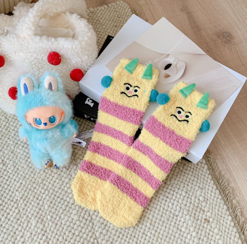Women's Coral Fleece Winter Thermal Sleep Socks
