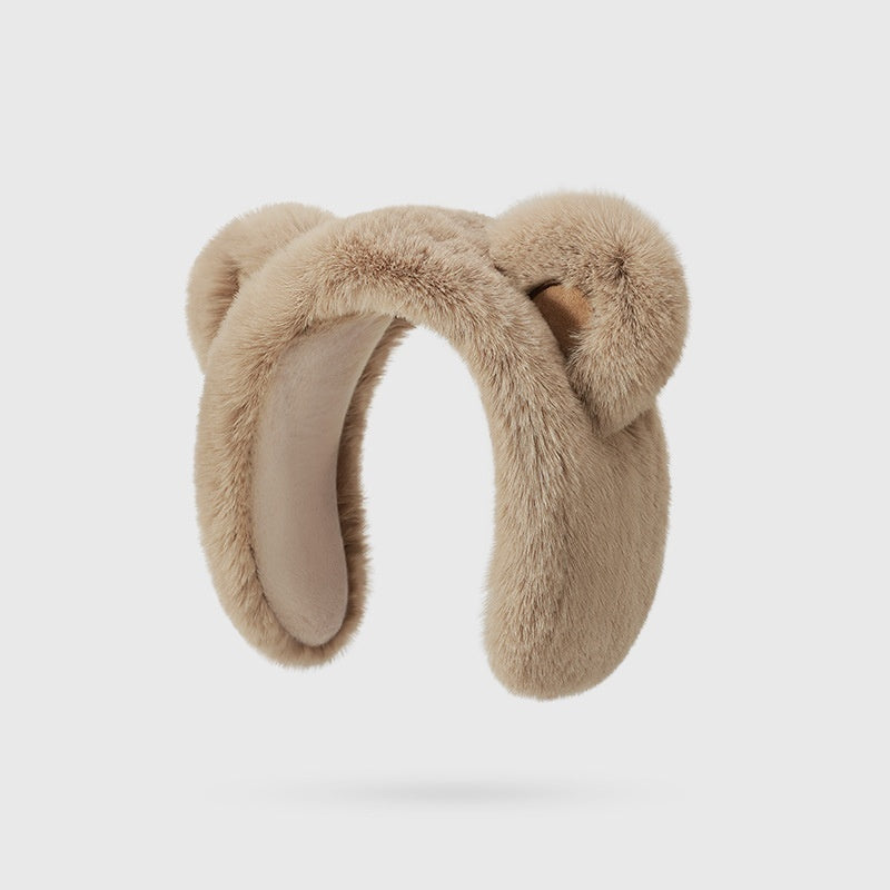 Cute Cartoon Bear Design Winter Ear Muffs for Women