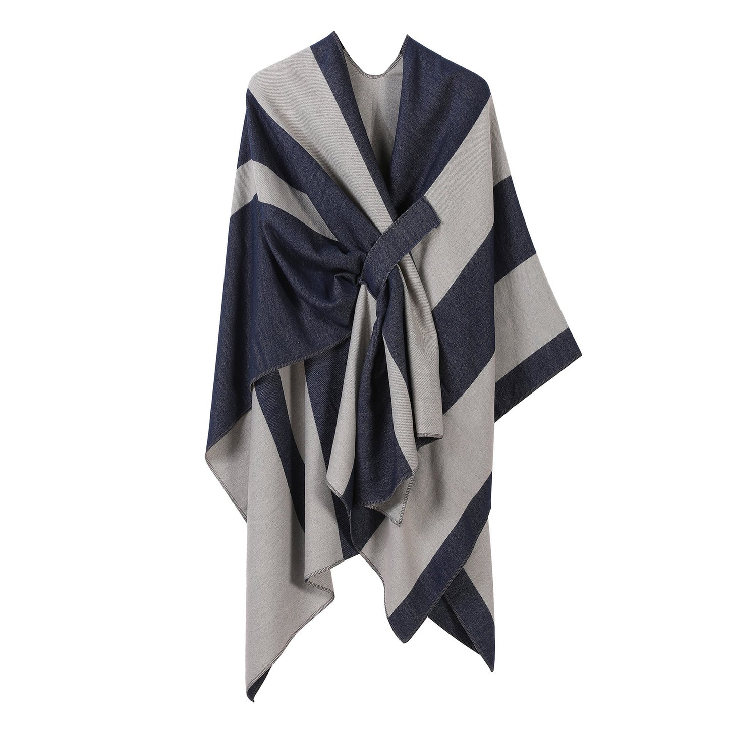 Versatile Double-Sided Split Shawl Plus Bar