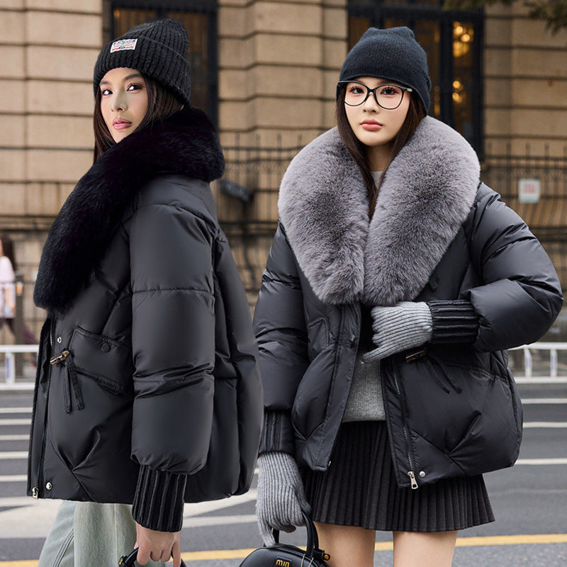 Straight Fit Thickened Cotton Winter Coat