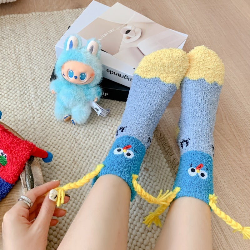 Women's Coral Fleece Winter Thermal Sleep Socks