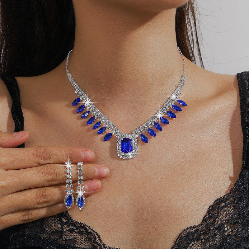 Elegant Banquet Dress Necklace and Earring Set