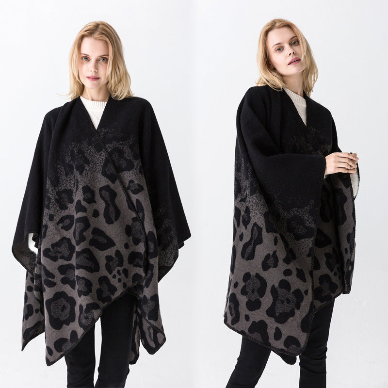 Euro-American Geometry Pattern Dual-Use Shawl Blanket