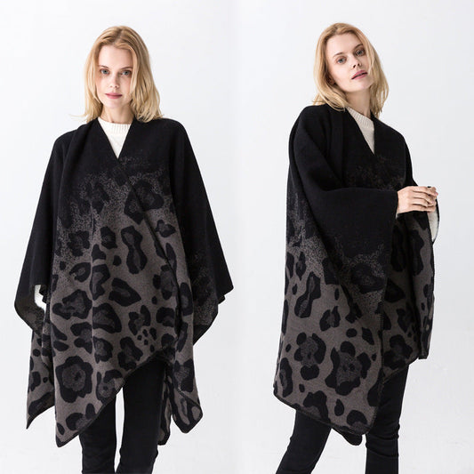 Euro-American Geometry Pattern Dual-Use Shawl Blanket