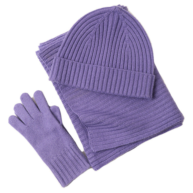 Fashion Women's Three-Piece Winter Accessory Set