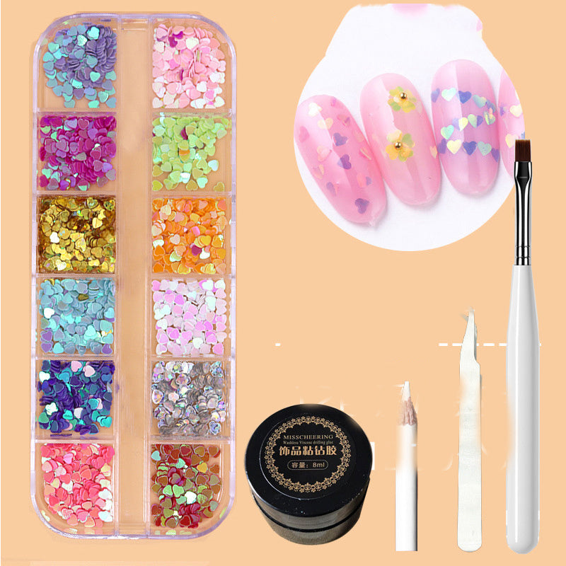 Mixed Box Nail Decorations: Metal Rivets & Rhinestones