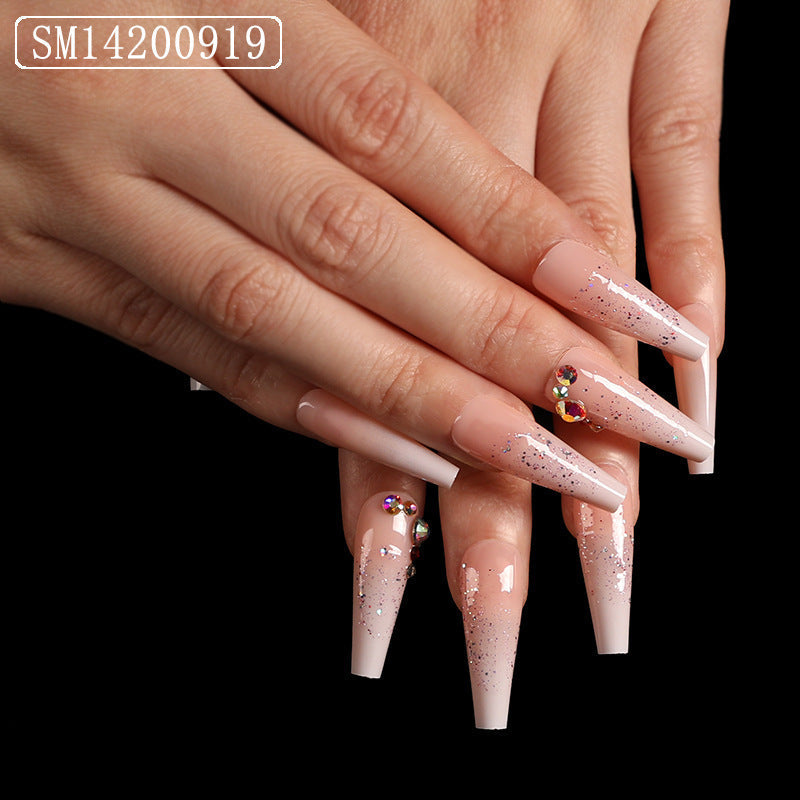 Finished Long Ballet Shape Wear Nail Art Patches