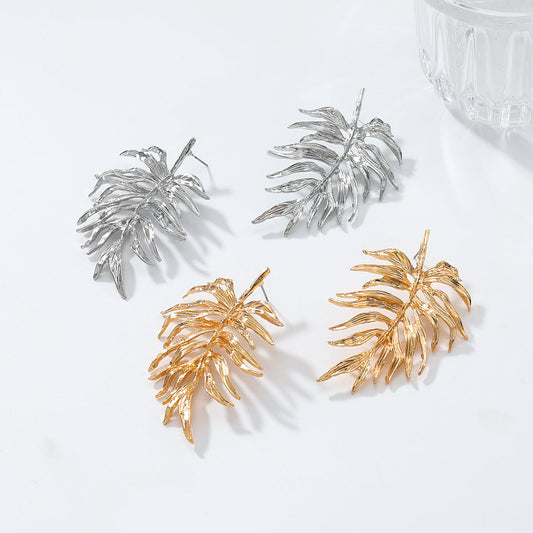 Women's Cold Style Leaf Dangle Earrings