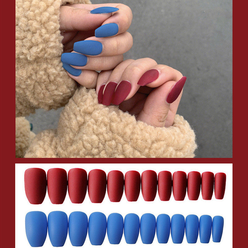 Matte Frosted Long Ballet Fake Nails