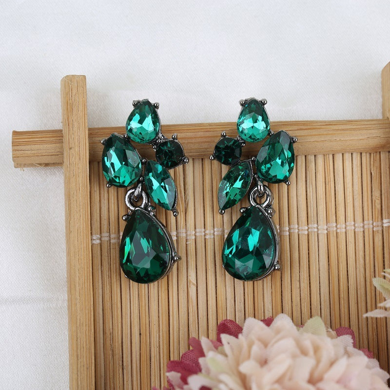 Dainty Crystal Steel Post Earrings