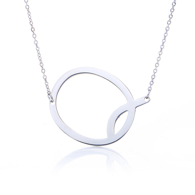 Rose Gold Plated Initial Letter Pendant Necklace