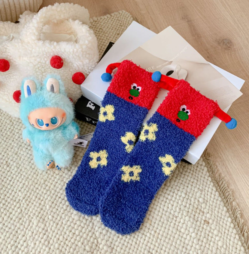 Women's Coral Fleece Winter Thermal Sleep Socks