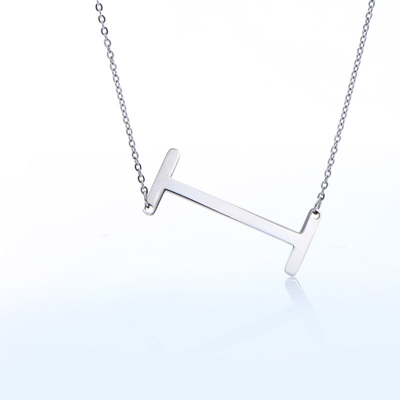 Rose Gold Plated Initial Letter Pendant Necklace