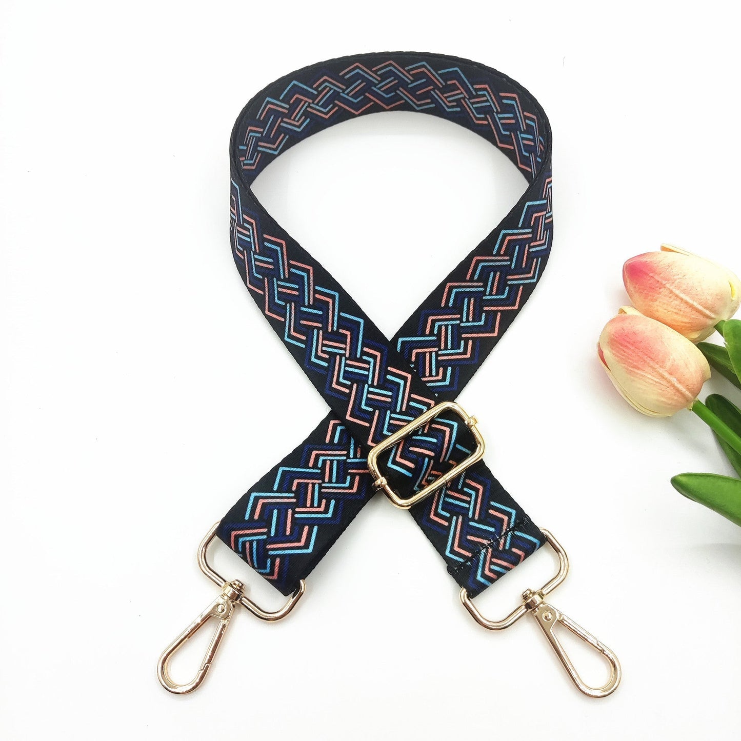 Colorful Wide Shoulder Strap & Purse Chain Accessory