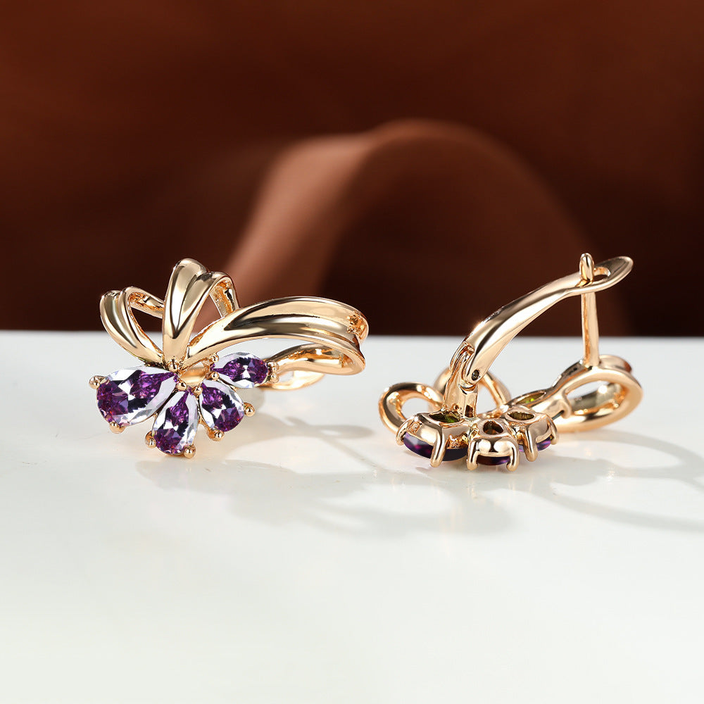 Women's Fashion Flower Dangle Earrings