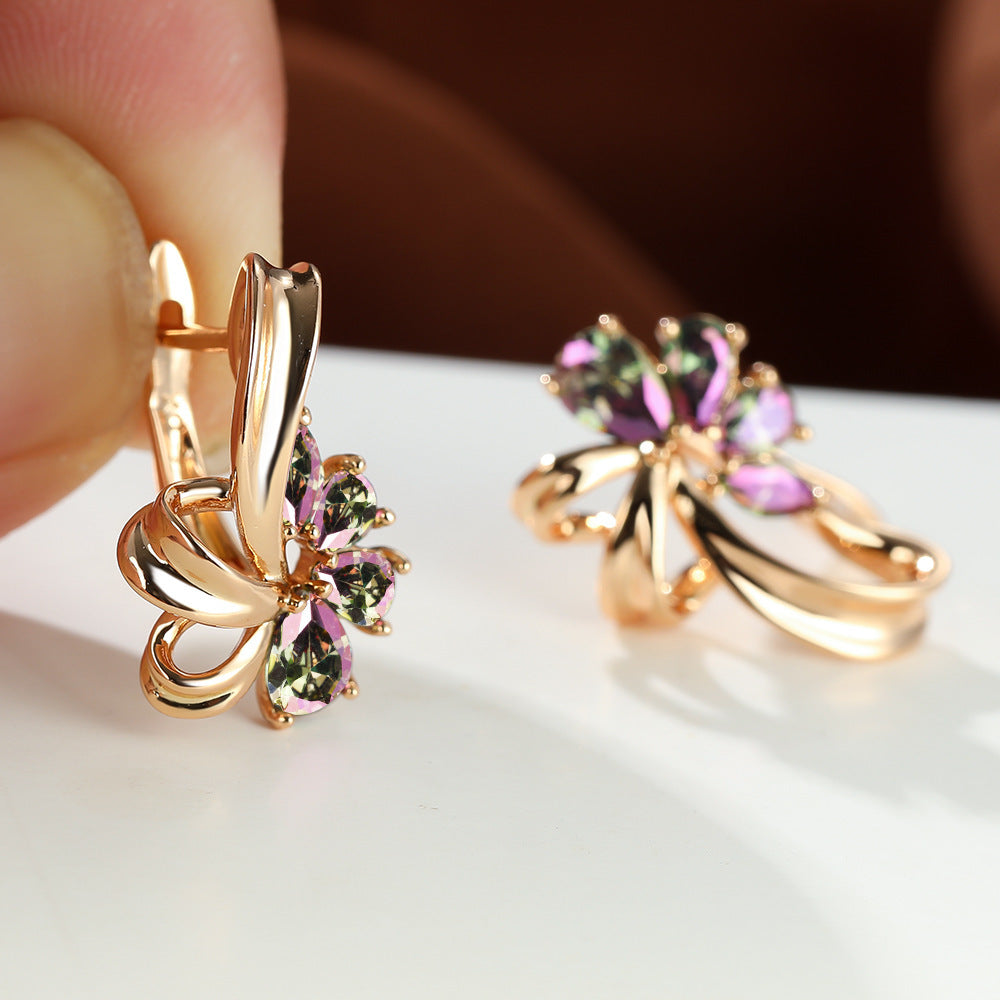 Women's Fashion Flower Dangle Earrings