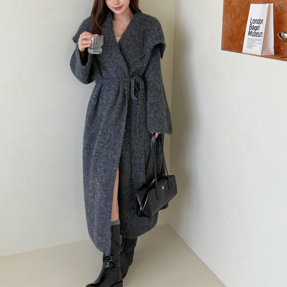 Korean Fashion Lapel Sweater Outerwear