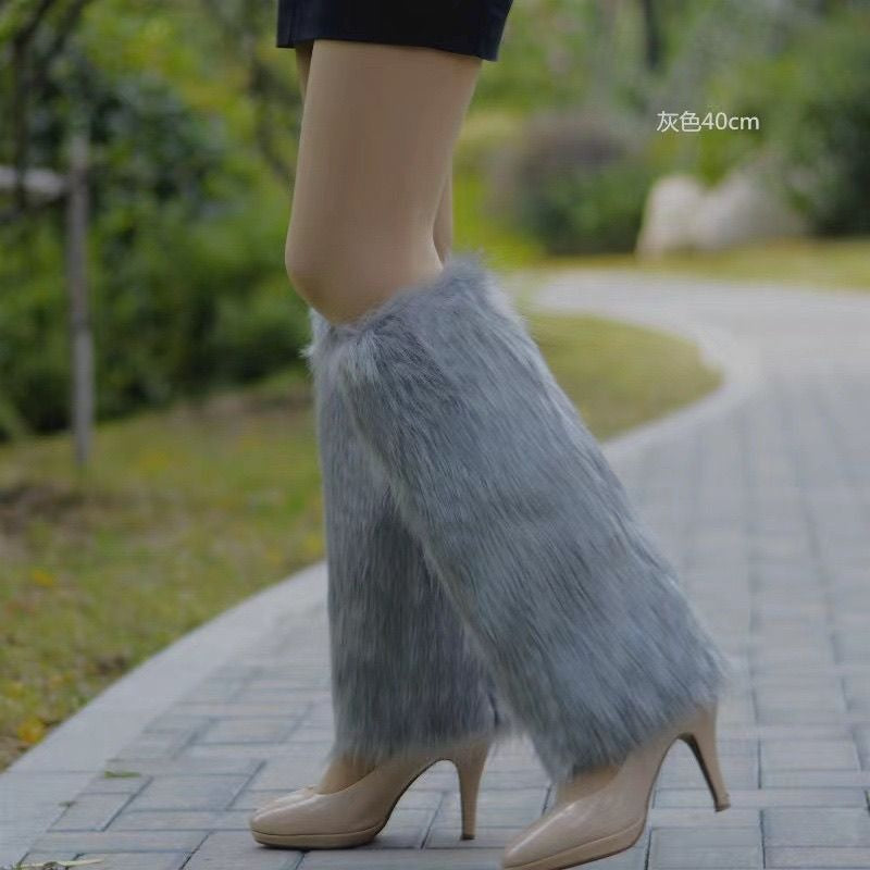Niche Wear Style Thick Furry Winter Leg Socks