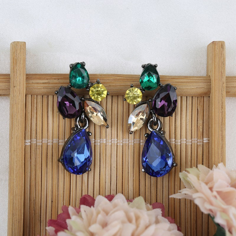 Dainty Crystal Steel Post Earrings