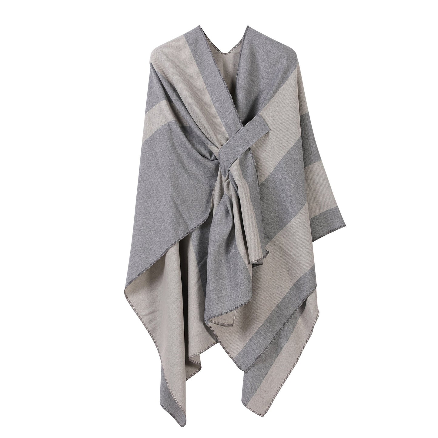 Versatile Double-Sided Split Shawl Plus Bar