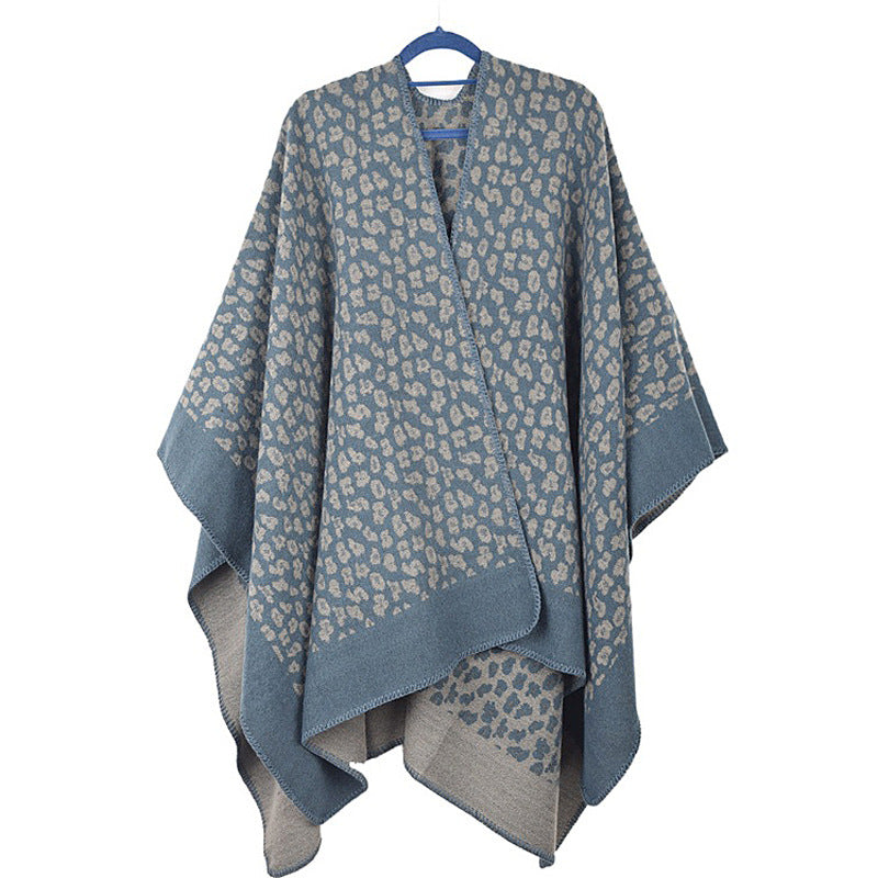 Euro-American Geometry Pattern Dual-Use Shawl Blanket