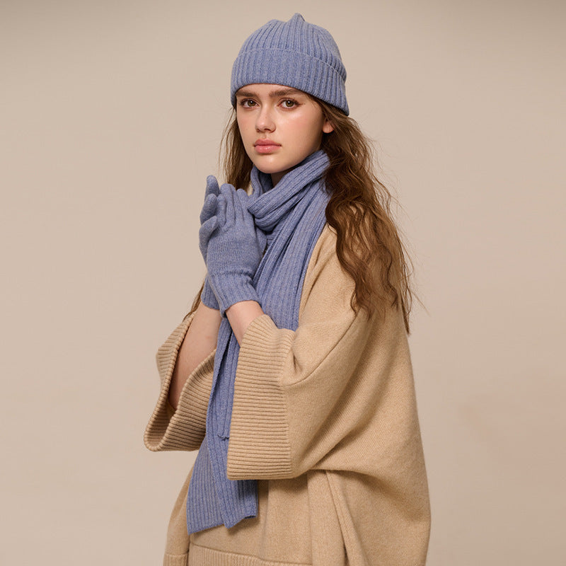 Fashion Women's Three-Piece Winter Accessory Set