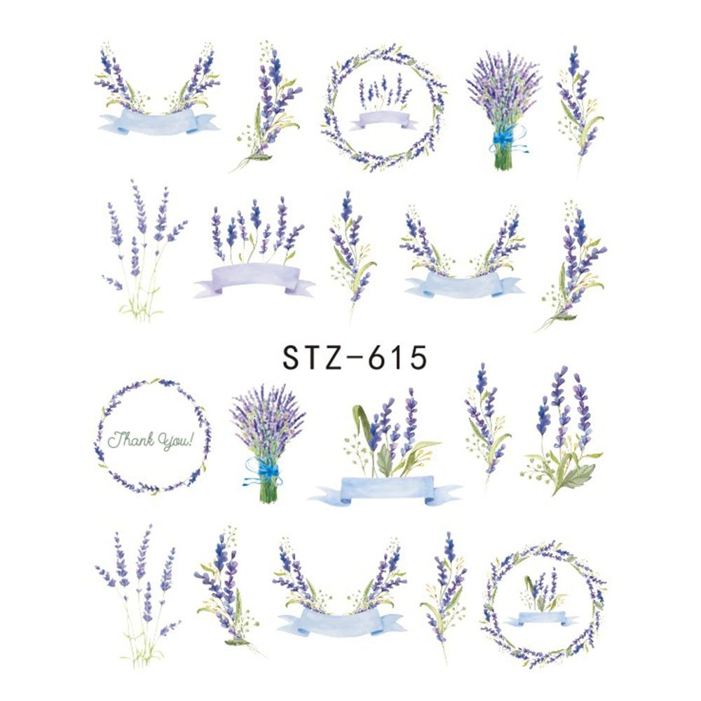 Butterfly Flower Nail Art Water Transfer Tattoo