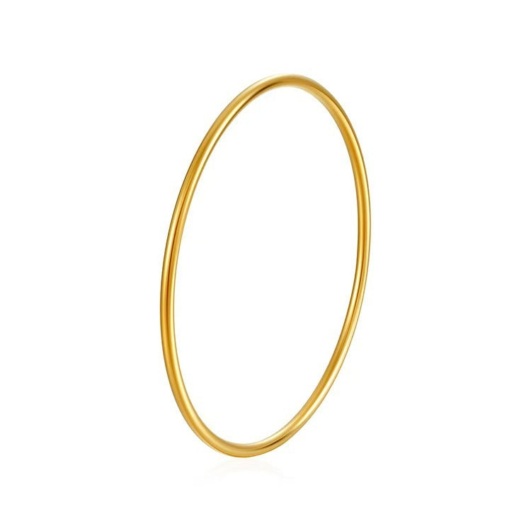 Chic Women's Open-End Stainless Steel C-Shaped Cuff Bracelet