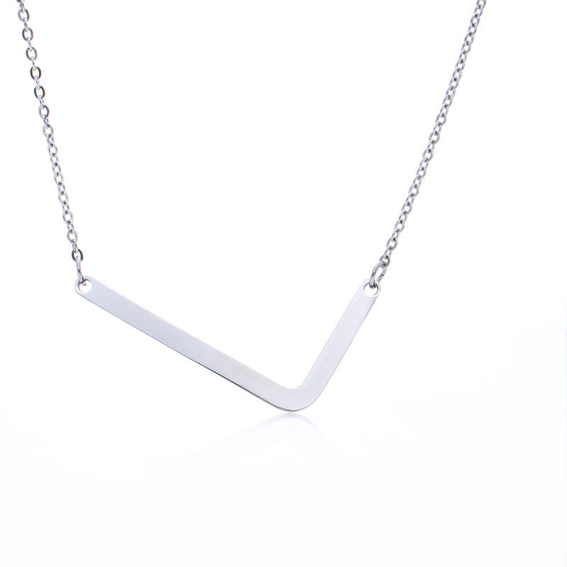Rose Gold Plated Initial Letter Pendant Necklace