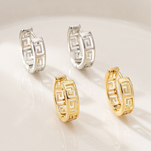 Retro Tibetan Silver Ethnic Drop Earrings