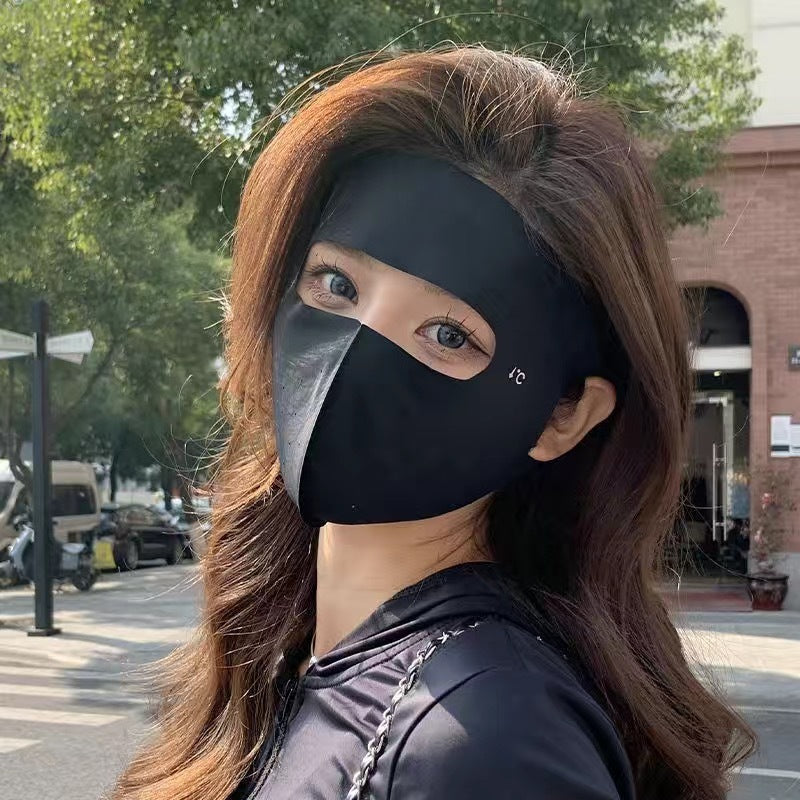 Ice Silk UV Protection Sunscreen Face Mask