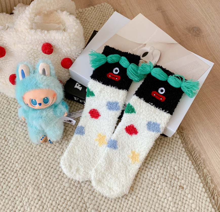 Women's Coral Fleece Winter Thermal Sleep Socks