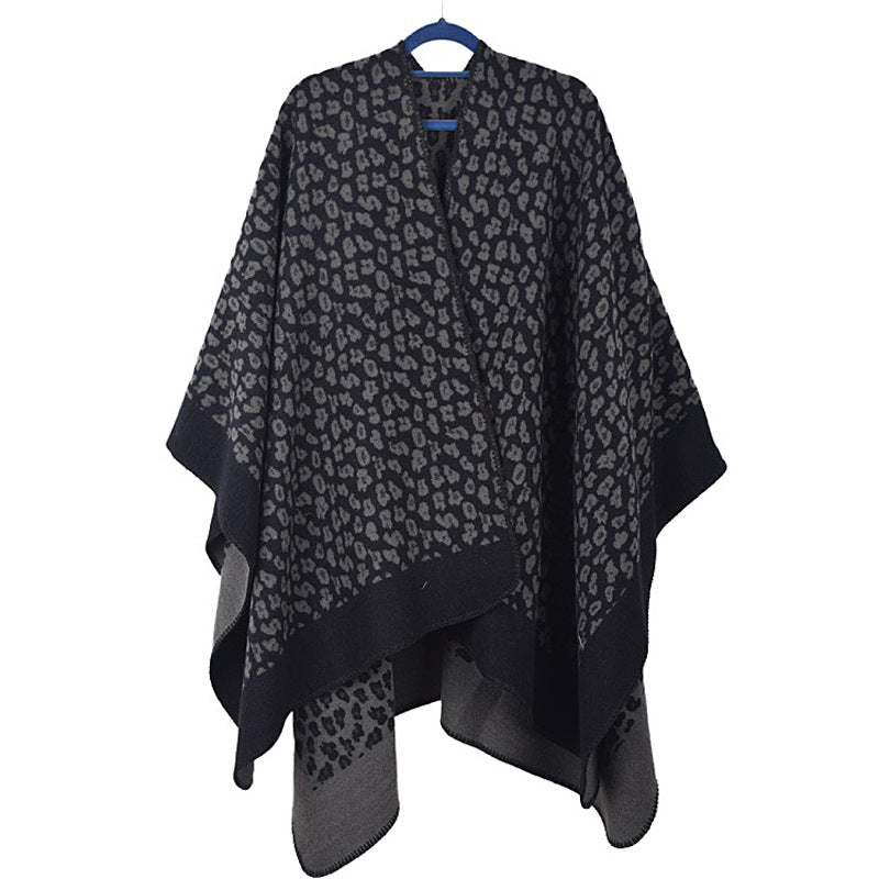 Euro-American Geometry Pattern Dual-Use Shawl Blanket