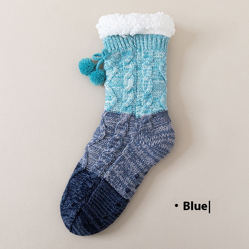 Women's Lambswool Thickened Mid-Calf Non-Slip Floor Socks