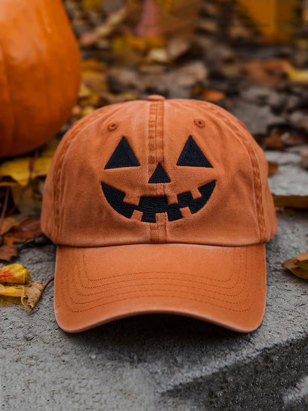 Spooky Fun Pumpkin Pattern Halloween Beanie Hat