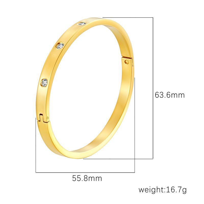 Chic Women's Open-End Stainless Steel C-Shaped Cuff Bracelet