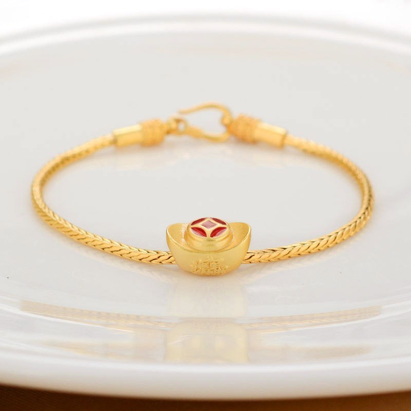 Alluvial Gold & Pure Copper Lucky Beads Bracelet