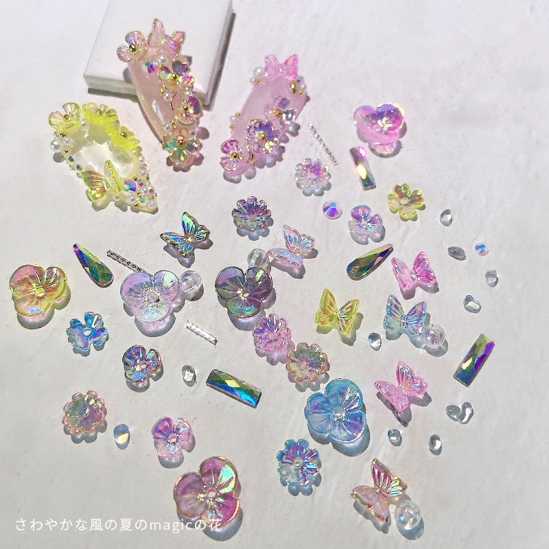 Flower Butterfly Nail Decoration Stickers