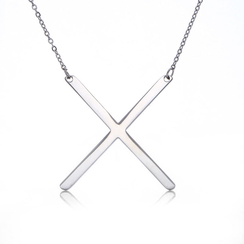 Rose Gold Plated Initial Letter Pendant Necklace