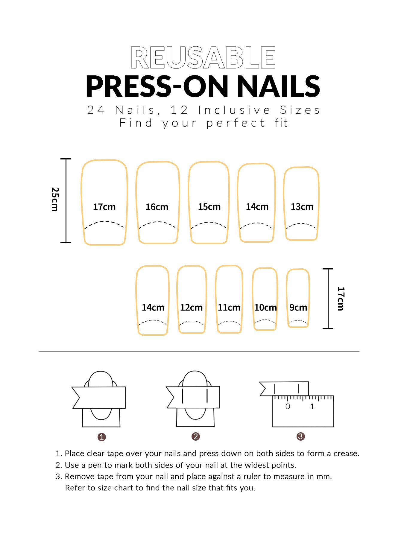 Elegant French Cross Accent Finished Fake Nails