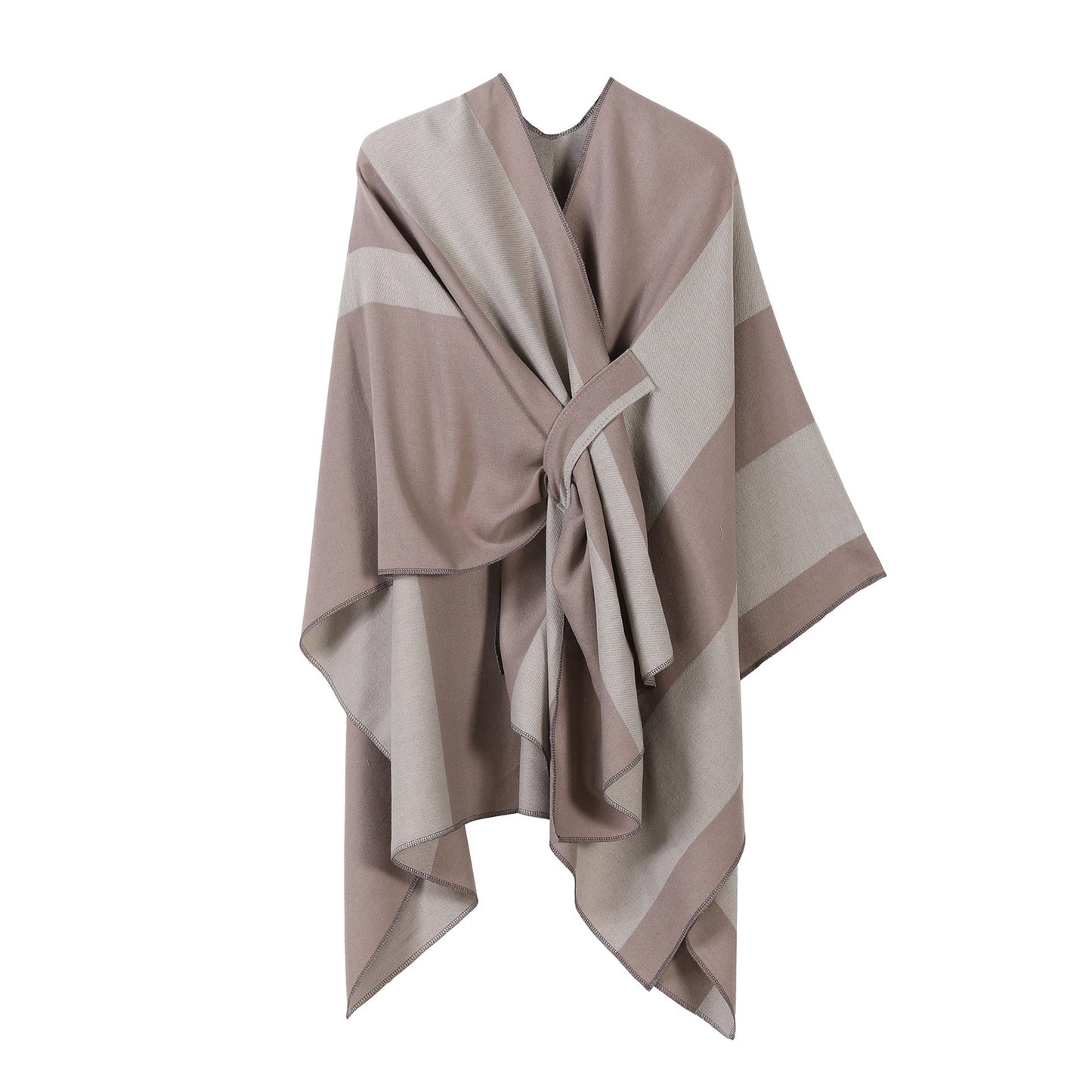 Versatile Double-Sided Split Shawl Plus Bar