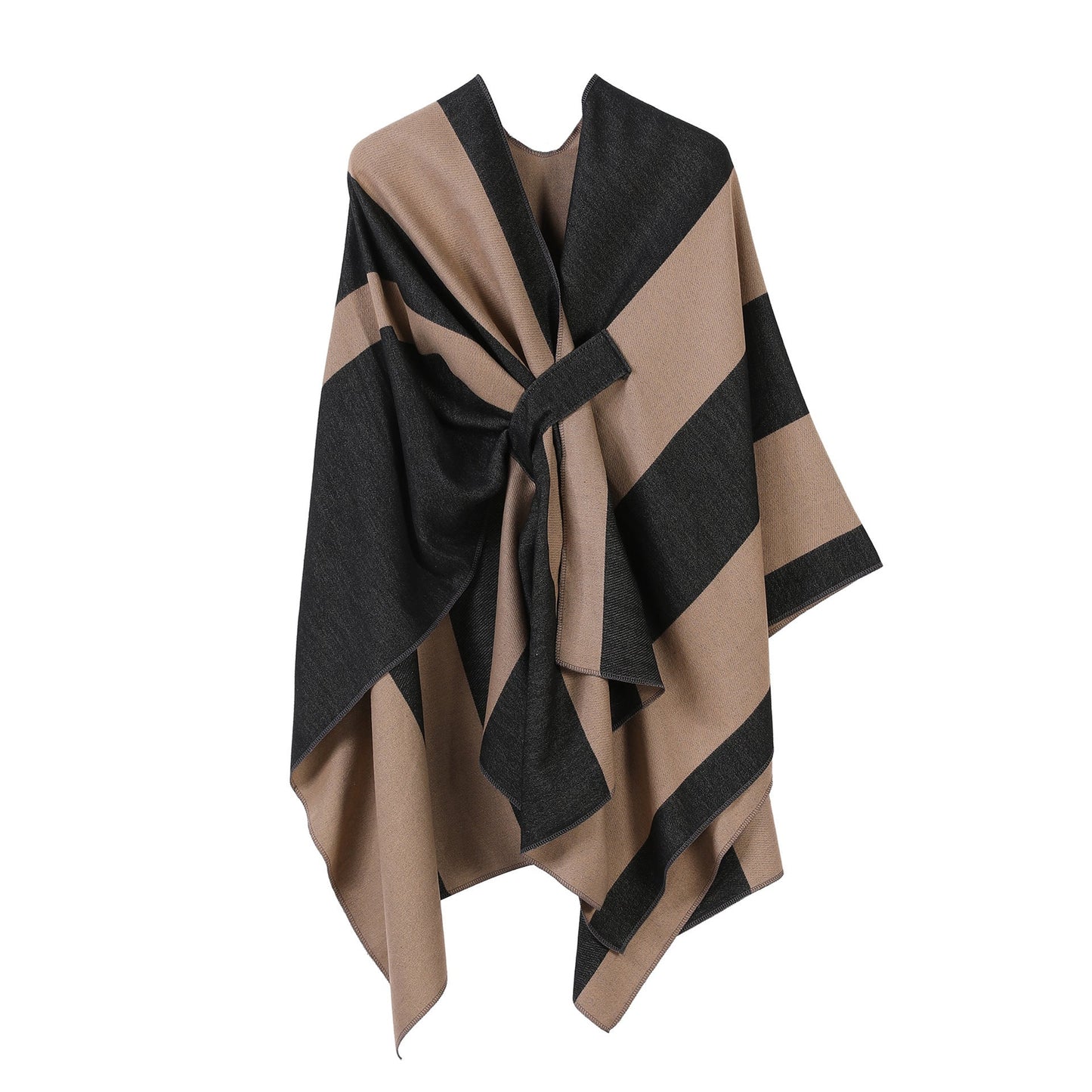 Versatile Double-Sided Split Shawl Plus Bar
