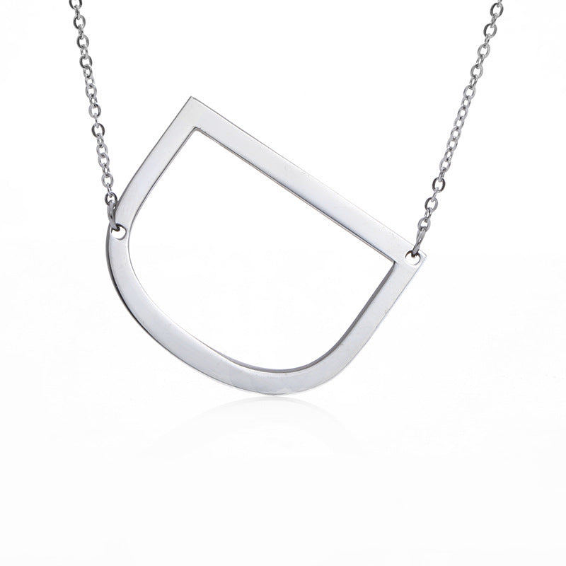 Rose Gold Plated Initial Letter Pendant Necklace