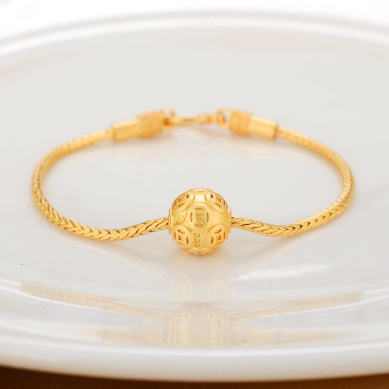 Alluvial Gold & Pure Copper Lucky Beads Bracelet