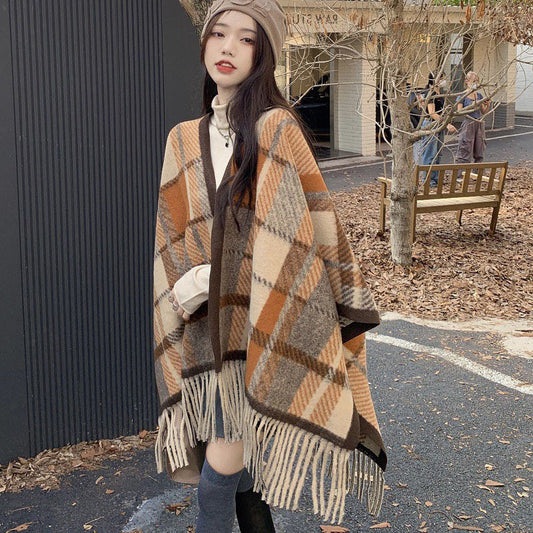 High-End Tassel Outer Scarf & Shawl