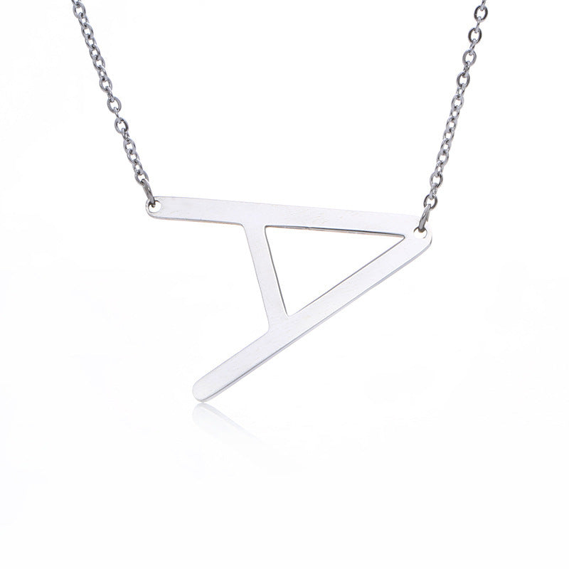 Rose Gold Plated Initial Letter Pendant Necklace