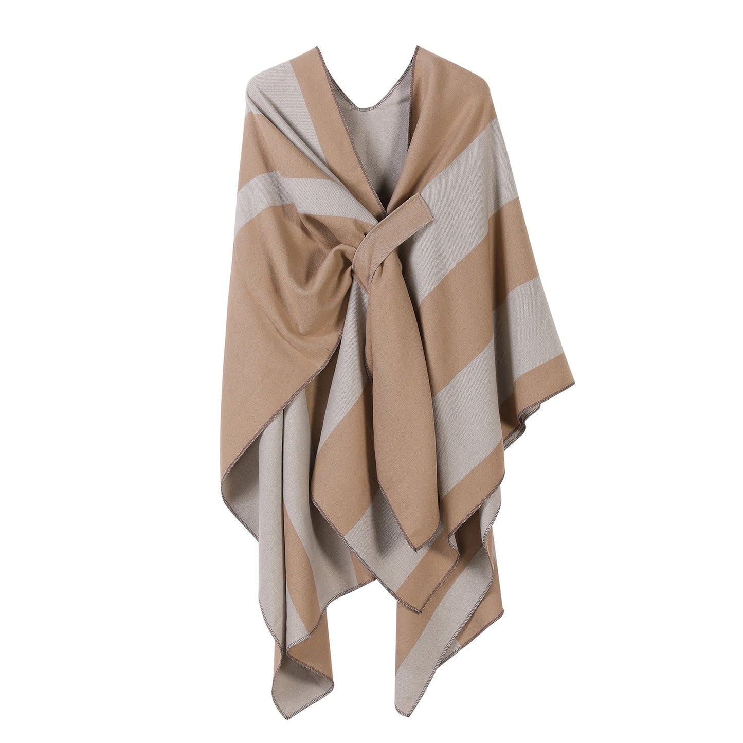 Versatile Double-Sided Split Shawl Plus Bar