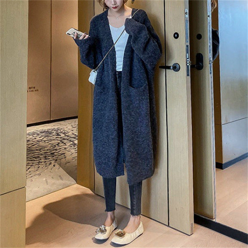 Women's Fashion Blue Loose Sweater