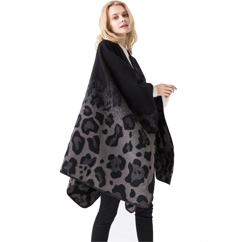 Euro-American Geometry Pattern Dual-Use Shawl Blanket